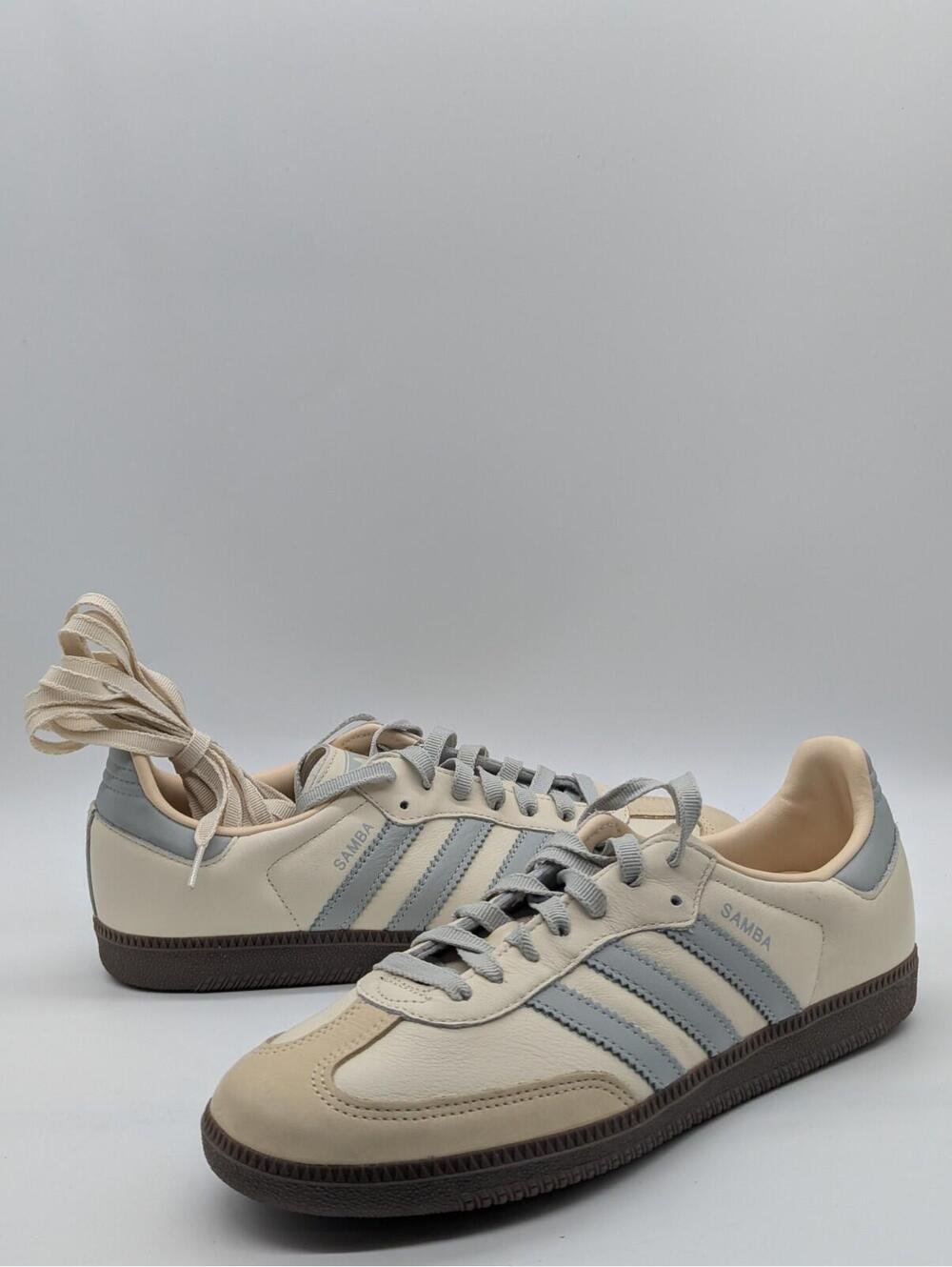 Adidas Samba OG Cream White Wonder Silver Sand Sneakers JH7299 Women’s Size 9.5
